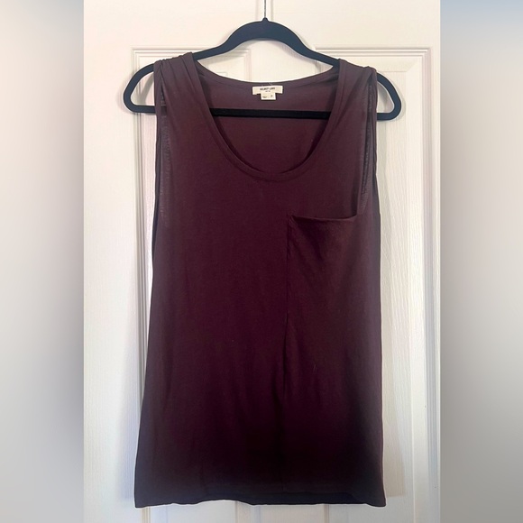 Helmut Lang Aubergine Pocket Tank Top Size P/Petite/XS - Picture 1 of 3